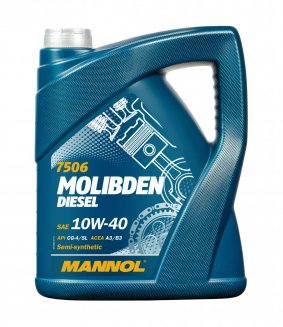 MANNOL 7506 MOLIBDEN 10W40 DIESEL 5л Масло моторное