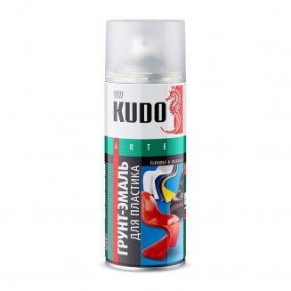 KUDO KU-6002 Грунт-эмаль для пластика черный 520мл