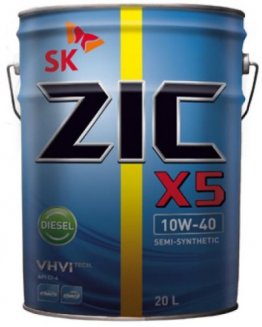 ZIC X5 Diesel 10w40 20л Масло моторное