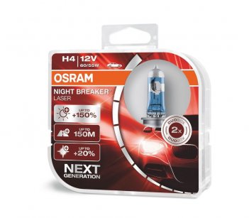 OSRAM NIGHT BREAKER LASER+150% H4 12V 60/55W Лампа автомобильная 64193NL-HCB