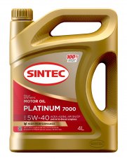 SINTEC PLATINUM 7000 5W-40 A3/B4 SN/CF 4л Масло моторное