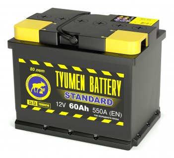 TYUMEN Standart 60Ah 6СТ-60 L П.П.550A Аккумуляторная батарея