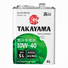 TAKAYAMA Safetec SAE 10W-40 API SL, ACEA A3/B4 4л (Метал) Масло моторное