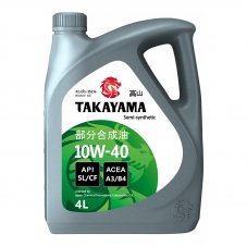 TAKAYAMA SAE 10W-40 API SL/CF 4л (Пластик) Масло моторное