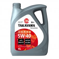 TAKAYAMA SAE 5W-40 API SN/CF 4л (Пластик) Масло моторное