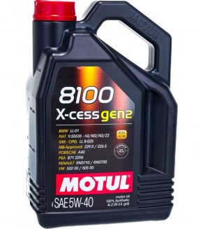 Motul 8100 X-cess gen2 5w40 100% синт. 4л.Масло моторное