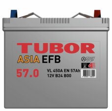 Аккумулятор TUBOR Asia EFB 6CT-57.0 450A B00