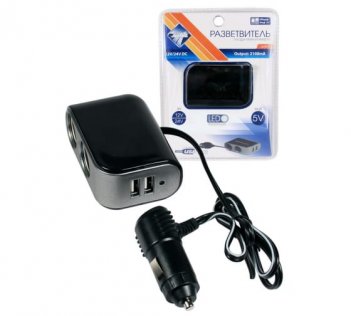 NovaBright 46901 Разветвитель прикуривателя +2USB