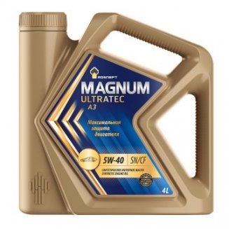 Rosneft Magnum Ultratec A3 5w40 4л Масло моторное