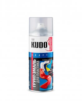 KUDO KU-3010 Грунт-эмаль д/пластика "Графит" RAL7021 520мл