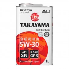 TAKAYAMA SAE 5W-30 ILSAC GF-5 API SN 1л (Метал) Масло моторное