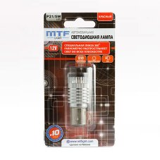 Светодиодная лампа MTF P21/5W красный цокол 2 конт.