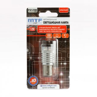 Светодиодная лампа MTF P21/5W красный цокол 2 конт.