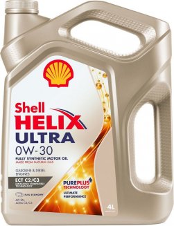 Shell Helix 0w30 Ultra ECT синт 4л Масло моторное