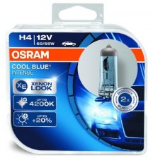 OSRAM Лампа автомобильная H4 12V 55W 4200k "Cool Blue Intenese" (2шт)
