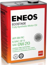 ENEOS Ecostage 0w20 Масло моторное 100% sintenic 4л