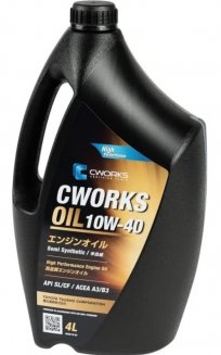 АКЦИЯ 4Л+1Л!!! CWORKS OIL 10W-40 API SL/CF Масло моторное