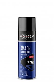 AXIOM Эмаль глянцевая акриловая 1K Черная 650мл RAL 9005 A9681-1