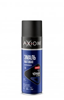 AXIOM Эмаль матовая акриловая 1K Черная 650мл RAL 9005 A9681-2