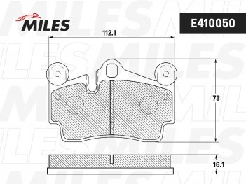 MILES E410050 Колодки тормозные задние (PN0347W)
