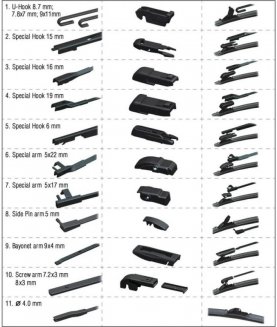 AWM B22R Бескаркасная щетка стеклоочистителя 55см