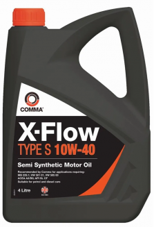 COMMA X-Flow TYPE S 10W-40 ACEA A3/B3 API SL/CF 4л Масло моторное