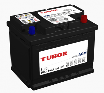 Аккумулятор TUBOR AGM 60.0 VRLA (О.П.) 600A (242x175x190)