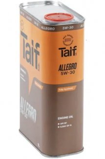 TAIF ALLEGRO 5W-30 SP GF-6A (PAO) 1л Масло моторное