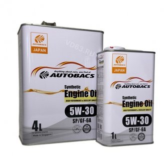 AUTOBACS ENGINE OIL SYNTHETIC 5W30 SP/GF-6A 4+1л Масло моторное