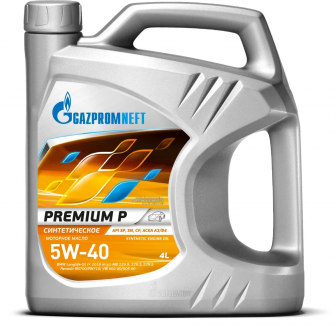 Gazpromneft Premium P 5W-40 API SP/CF ACEA A3/B4 4л Масло моторное