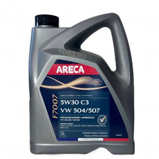 ARECA F7007 5W-30 ACEA C3 API SP 5л Масло моторное