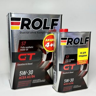 Акция 4л+1л!!! ROLF GT 5W-30 A3/B4 SL/CF 5л Масло моторное