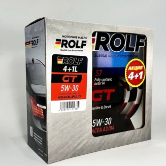 Акция 4л+1л!!! ROLF GT 5W-30 A3/B4 SL/CF 5л Масло моторное