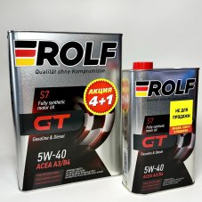 Акция 4л+1л!!! ROLF GT 5W-40 A3/B4 SN/CF 5л Масло моторное