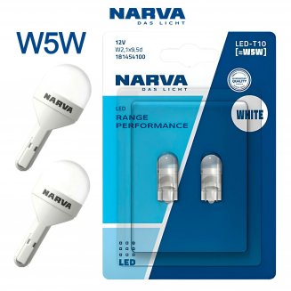 NARVA W5W 12V T10 Range Power LED White Блистер 2шт 181454100