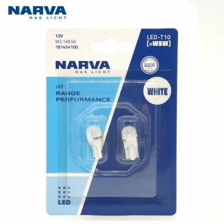 NARVA W5W 12V T10 Range Power LED White Блистер 2шт 181454100