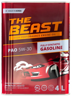 THE BEAST PAO 5W-30 ACEA C3 API SN Plus 4л Масло моторное E0101L04U1