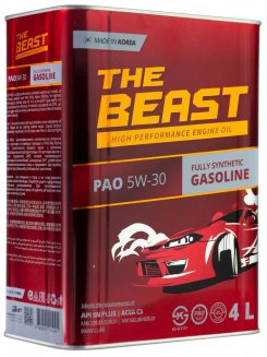 THE BEAST PAO 5W-30 ACEA C3 API SN Plus 4л Масло моторное E0101L04U1