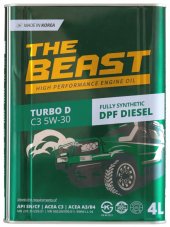 THE BEAST TURBO D 5W-30 ACEA C3 API SN Plus 4л Масло моторное E0201L04U1