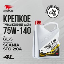 VMPAUTO 9702 75W-140 GL-5 4л Трансмиссионное масло