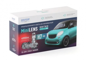 MTF Light Minilens H7 12/24V 55W 6000K 4000Lm MLH7K5 Светодиодные автомобильные лампы