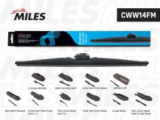 MILES CWW14FM Щетка стеклоочистителя зимняя 350мм (10 адаптеров / 14 дюймов)