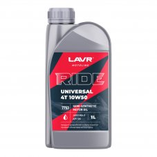 LAVR 7753 MOTO RIDE UNIVERSAL 4T 10W-50 API SM JASO MA-2 1л Масло моторное