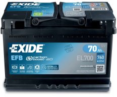 EXIDE EL700 Аккумулятор EFB 70Ah 630A о.п.