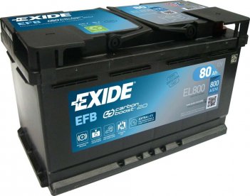 EXIDE EL800 Аккумулятор StartStop EFB 80Ah 720A ETN0 о.п.