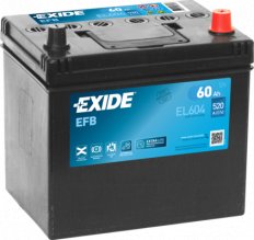 EXIDE EL604 Аккумулятор StartStop EFB 60Ah 520A ETN0 о.п.
