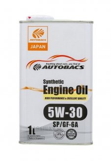 AUTOBACS ENGINE OIL FS 5W-30 SP/CF/GF-6A 1л (Оранжевая канистра) Масло моторное