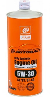 AUTOBACS ENGINE OIL FS 5W-30 SP/CF/GF-6A 1л (Оранжевая канистра) Масло моторное