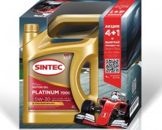 АКЦИЯ 4л+1л!!! SINTEC PLATINUM 7000 5W-30 ACEA A3/B4 (синт) Масло моторное