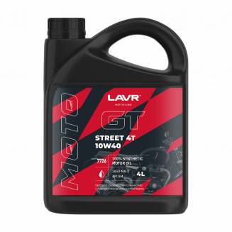 LAVR 7726 GT STREET 4T API SM/JASO MA-2 10W-40 4л Моторное масло для мотоциклов